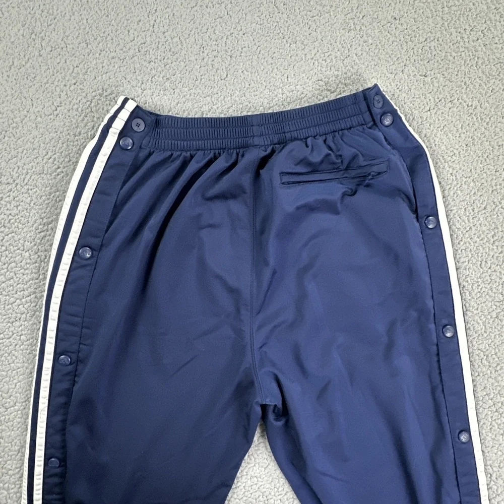 VTG Y2K Adidas‎ Breakaway Pants Men Large Blue Tearaway 3 Stripes Dazzle